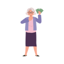 پیش‌نمایش فایل elegant-elderly-lady-showing-retirement-funds-9672320 از پک زن سالمند درباره مسائل مالی