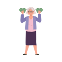 پیش‌نمایش فایل wealthy-senior-enjoying-financial-success-9672319 از پک زن سالمند درباره مسائل مالی