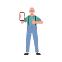 پیش‌نمایش فایل elderly-man-giving-thumbs-up-as-approval-to-smartphone-9673458 از پک مرد سالمند