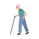 پیش‌نمایش فایل elderly-man-is-walking-with-cane-stick-active-outdoor-lifestyle-9673424 از پک مرد سالمند