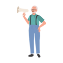 پیش‌نمایش فایل elderly-man-leading-passionate-protest-with-megaphone-vocal-9673414 از پک مرد سالمند