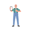 پیش‌نمایش فایل elderly-man-pointing-finger-at-smartphone-9673447 از پک مرد سالمند