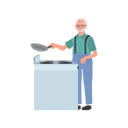 پیش‌نمایش فایل grandpa-cooking-traditional-homemade-meals-on-stove-9673437 از پک مرد سالمند