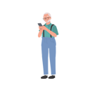 پیش‌نمایش فایل senior-man-chatting-and-browsing-on-smartphone-9673446 از پک مرد سالمند