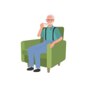 پیش‌نمایش فایل senior-mans-relaxing-and-enjoying-peaceful-tea-time-on-couch-9673442 از پک مرد سالمند