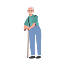 پیش‌نمایش فایل smiling-elderly-man-with-cane-stick-9673423 از پک مرد سالمند