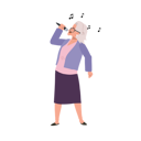 پیش‌نمایش فایل active-senior-citizen-enjoys-expressive-karaoke-9672194 از پک زن سالمند