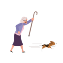 پیش‌نمایش فایل angry-elderly-woman-determinedly-pursuing-her-energetic-dog-9672209 از پک زن سالمند