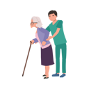 پیش‌نمایش فایل elderly-grandmother-walking-assistance-by-happy-male-nurse-in-uniform-9672170 از پک زن سالمند