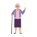 پیش‌نمایش فایل happy-senior-woman-showing-peace-sign-9672177 از پک زن سالمند