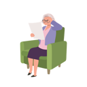 پیش‌نمایش فایل mature-woman-with-headache-while-reading-newspaper-on-couch-9672178 از پک زن سالمند