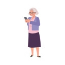 پیش‌نمایش فایل senior-woman-chatting-and-browsing-on-smartphone-9672210 از پک زن سالمند