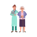 پیش‌نمایش فایل senior-woman-granny-consulting-with-female-doctor-for-medical-advice-9672173 از پک زن سالمند