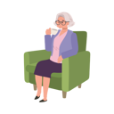 پیش‌نمایش فایل senior-woman-relaxing-and-enjoying-peaceful-tea-time-on-couch-9672206 از پک زن سالمند