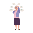 پیش‌نمایش فایل senior-woman-with-aging-and-memory-loss-9672175 از پک زن سالمند