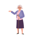 پیش‌نمایش فایل senior-woman-with-cane-stick-and-introducing-9672185 از پک زن سالمند