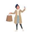 پیش‌نمایش فایل woman-holding-shopping-bags-and-credit-card-9808260 از پک جشنواره حراج پاییزی