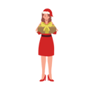 پیش‌نمایش فایل beautiful-girl-in-santa-claus-outfit-and-holding-gift-box-9933493 از پک دختر بابانوئل