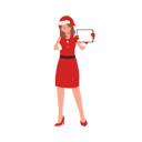 پیش‌نمایش فایل beautiful-girl-in-santa-claus-outfit-and-showing-tablet-9933481 از پک دختر بابانوئل