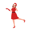 پیش‌نمایش فایل girl-in-santa-claus-outfit-and-showing-something-left-9933485 از پک دختر بابانوئل