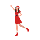 پیش‌نمایش فایل girl-walking-and-giving-pose-9933457 از پک دختر بابانوئل
