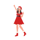 پیش‌نمایش فایل happy-girl-showing-victory-gesture-9933497 از پک دختر بابانوئل
