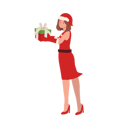 پیش‌نمایش فایل smiling-girl-in-santa-claus-outfit-and-holding-gift-box-9933488 از پک دختر بابانوئل