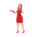 پیش‌نمایش فایل smiling-woman-in-santa-claus-costume-standing-and-showing-something-left-9933484 از پک دختر بابانوئل