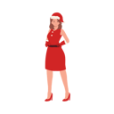 پیش‌نمایش فایل woman-in-santa-claus-costume-and-giving-standing-pose-9933482 از پک دختر بابانوئل