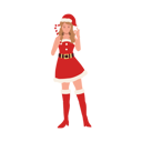 پیش‌نمایش فایل young-girl-holding-christmas-candy-9933472 از پک دختر بابانوئل