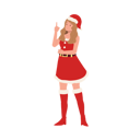پیش‌نمایش فایل young-girl-pointing-up-9933474 از پک دختر بابانوئل