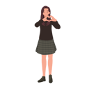 پیش‌نمایش فایل cute-girl-showing-heart-gesture-9959451 از پک زن شیک و مد روز