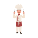 پیش‌نمایش فایل child-chef-holding-fork-and-knife-10085336 از پک پسر سرآشپز کوچک