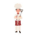 پیش‌نمایش فایل confident-young-kid-chef-with-crossed-arms-and-holding-flipper-10085331 از پک پسر سرآشپز کوچک