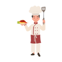 پیش‌نمایش فایل happy-child-chef-serving-pasta-10085348 از پک پسر سرآشپز کوچک