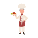 پیش‌نمایش فایل happy-child-chef-serving-pasta-10085349 از پک پسر سرآشپز کوچک