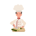 پیش‌نمایش فایل kid-chef-chopping-cucumber-10085373 از پک پسر سرآشپز کوچک