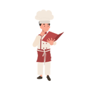 پیش‌نمایش فایل young-chef-reading-cooking-book-10085352 از پک پسر سرآشپز کوچک