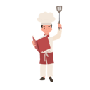 پیش‌نمایش فایل young-chef-reading-cooking-book-10085355 از پک پسر سرآشپز کوچک