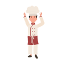 پیش‌نمایش فایل young-kid-chef-in-chef-hat-10085360 از پک پسر سرآشپز کوچک