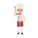 پیش‌نمایش فایل young-kid-chef-testing-food-from-dipper-10085358 از پک پسر سرآشپز کوچک