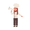 پیش‌نمایش فایل child-cook-in-chef-uniform-making-announcement-10085160 از پک دختر سرآشپز کوچک
