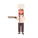 پیش‌نمایش فایل child-cook-in-chefs-hat-and-apron-baking-a-delicious-bun-10085144 از پک دختر سرآشپز کوچک