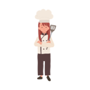 پیش‌نمایش فایل confident-young-kid-chef-with-crossed-arms-and-holding-flipper-10085172 از پک دختر سرآشپز کوچک