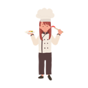 پیش‌نمایش فایل cute-kid-chef-enjoying-sushi-with-chopsticks-10085158 از پک دختر سرآشپز کوچک