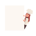پیش‌نمایش فایل kid-chef-pointing-at-billboard-10085148 از پک دختر سرآشپز کوچک