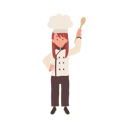 پیش‌نمایش فایل smiling-child-chef-with-spatula-10085173 از پک دختر سرآشپز کوچک
