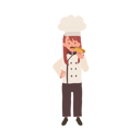 پیش‌نمایش فایل young-chef-enjoying-tasty-hot-dog-10085129 از پک دختر سرآشپز کوچک
