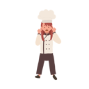 پیش‌نمایش فایل young-chef-with-peace-hand-sign-10085157 از پک دختر سرآشپز کوچک