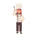پیش‌نمایش فایل young-kid-chef-tasting-food-from-dipper-10085149 از پک دختر سرآشپز کوچک